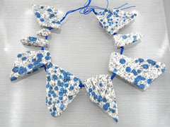 Rare K2 Blue freeform/ irregular shaped beads (ETB00977)