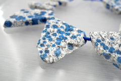 Rare K2 Blue freeform/ irregular shaped beads (ETB00977)
