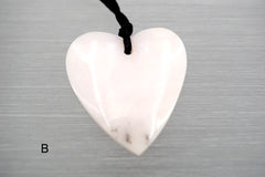 Pink Opal heart shape pendant (ETP00137)