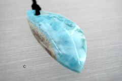 Rare and natural exotic Larimar freeform pendants (ETP00174)