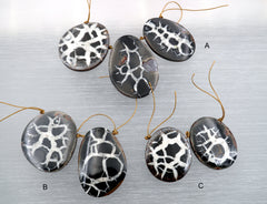 Natural Septarian Nodule Fossils freeform pendant (ETP00302)