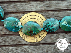 Natural Amazing Blue Peruvian Chrysocolla freeform beads (ETB01076)