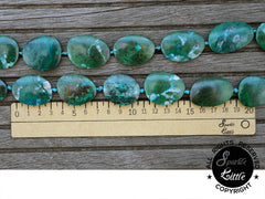 Natural Amazing Blue Peruvian Chrysocolla freeform beads (ETB01076)