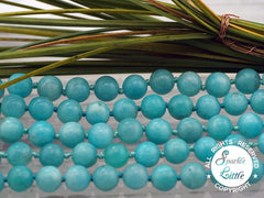 Peruvian Amazonite 9-10mm round beads (ETB01093)