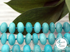 Peruvian Amazonite 13-14mm rondelle beads (ETB01095)