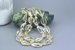 Natural Citrine quartz faceted beads A grade (ETB01114)