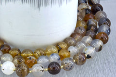 Montana Moss Agate 10.5-12.5mm round beads (ETB01119)