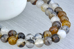 Montana Moss Agate 10.5-12.5mm round beads (ETB01119)