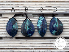 Rare and beautiful Shattuckite freeform pendant  (ETP00260)