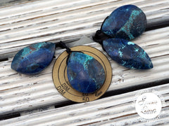 Rare and beautiful Shattuckite freeform pendant  (ETP00260)