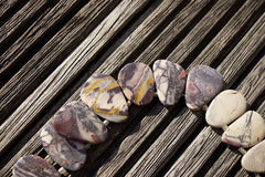 Porcelain Jasper 13-21mm freeform beads (ETB00650)