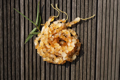 Natural Citrine quartz (Brazil) 11-16mm hand hammered beads (ETB00796)