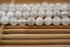 Natural Grey Agate 5-6mm round beads (ETB00145)