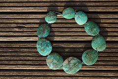 Natural Amazing Blue Peruvian Chrysocolla 28-42mm freeform beads (ETB00617)