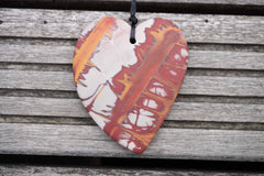 Matte Noreena Jasper heart shape pendant (ETP00133)