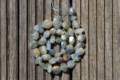 Rare Blue Sapphire corundum 7-19mm faceted beads (ETB00821)