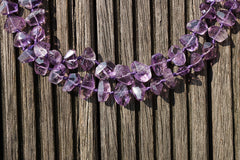 Natural Amethyst (Brazil) 9.5-18mm faceted beads (ETB00798)