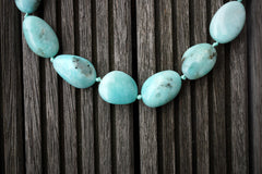 Peruvian Amazonite 16-21mm pebble beads (ETB00780)