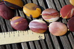 Matte Mookaite jasper 25-30mm freeform beads (ETB00520)