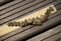 Rare and exotic Russian Rainbow Pyrite 8-23.5mm freeform beads (ETB00808)