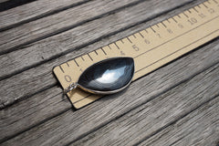 Rare and elegant Mexican Psilomelane freeform pendant with silver (ETP00231)