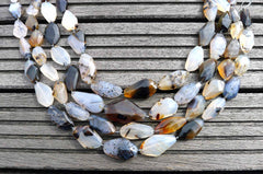 Montana Moss Agate 12-15mm faceted beads (ETB00424)