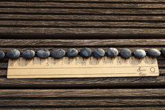 Rare and elegant Mexican Psilomelane 13.5-15.5mm freeform beads (ETB00813)