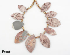 Matte Sonoran Dendrite Rhyolite freeform beads (ETB01112)