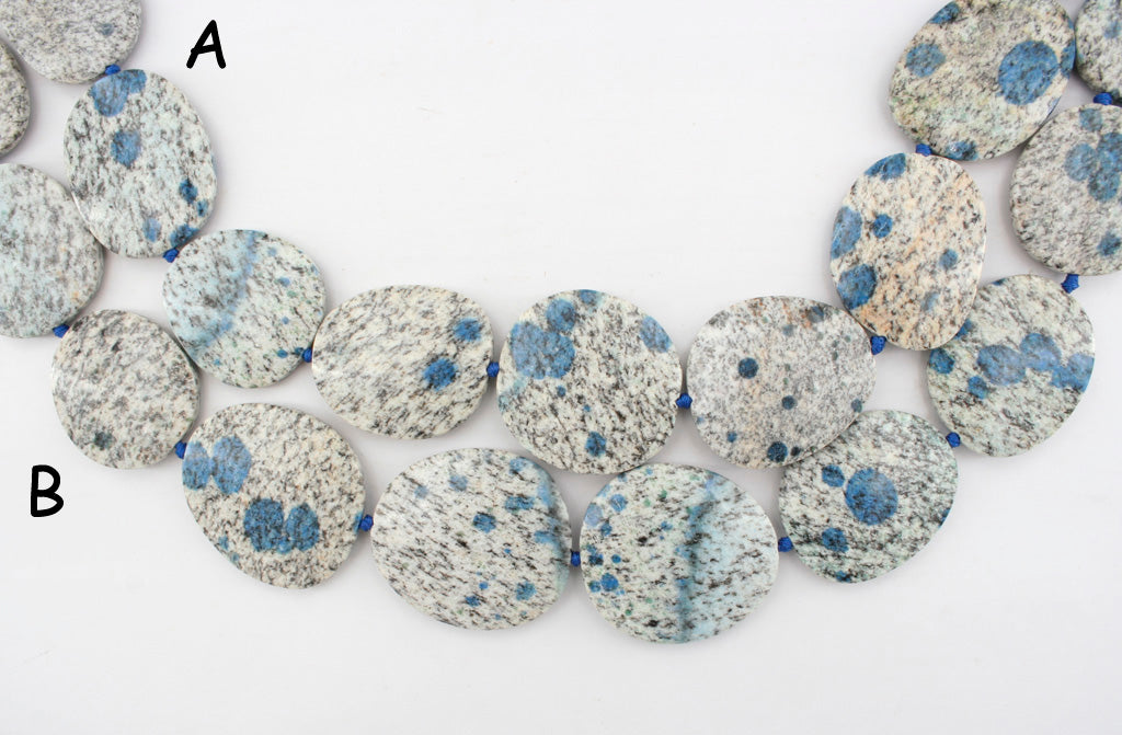 Rare K2 Blue 30.5-40mm freeform beads (ETB01118)