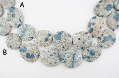 Rare K2 Blue 30.5-40mm freeform beads (ETB01118)