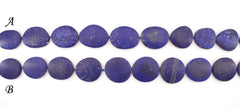 Matte Lapis Lazuli freeform beads  (amazing blue colour with gold sparkles) (ETB01151)
