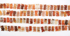 Carnelian 24-26.5mm owl beads handmade (ETB01256)