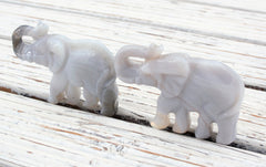 Natural Agate elephant pendant (ETP00264)