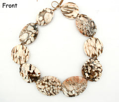 Rare & beautiful Australian Fossil Peanut Wood freeform beads (ETB01261)