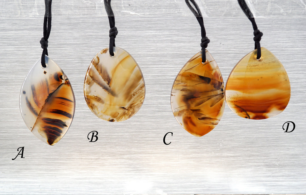 Montana Moss Agate freeform pendants (ETP00319)