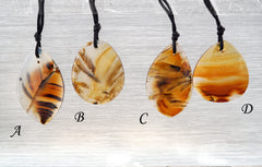 Montana Moss Agate freeform pendants (ETP00319)