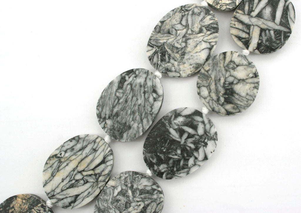 Matte Pinolith freeform beads (ETB01208)