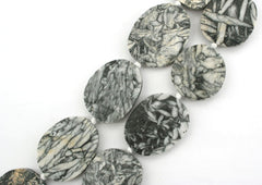 Matte Pinolith freeform beads (ETB01208)