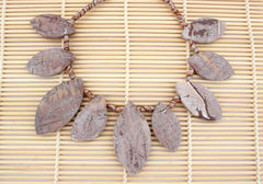 Matte Sonoran Dendrite Rhyolite freeform beads (ETB01058)