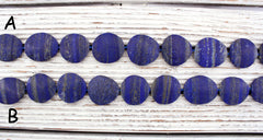 Matte Lapis Lazuli freeform beads  (amazing blue colour with gold sparkles) (ETB01263)