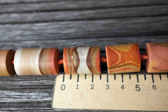 Matte Landscape/ Polychrome jasper 14-17mm cylinder beads (ETB00581)