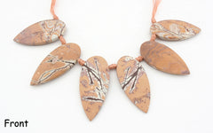 Matte Sonoran Dendrite Rhyolite freeform beads (ETB01065)
