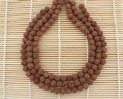 Natural Brown Lava 10mm round beads (ETB01210)