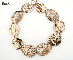 Rare & beautiful Australian Fossil Peanut Wood freeform beads (ETB01261)