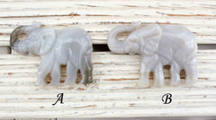 Natural Agate elephant pendant (ETP00264)