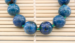 Rare and beautiful Shattuckite 15mm round beads (ETB01121)