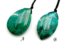 Natural Amazing blue Peruvian Chrysocolla freeform pendant (ETP00331)