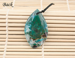 Natural Amazing blue Peruvian Chrysocolla freeform pendant (ETP00118)