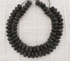Natural Lava 22mm rondelle beads (ETB01245)