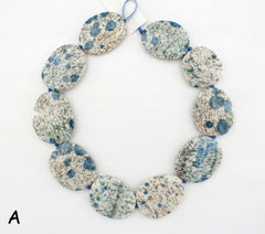 Rare K2 Blue 30.5-35mm freeform beads (ETB01110)